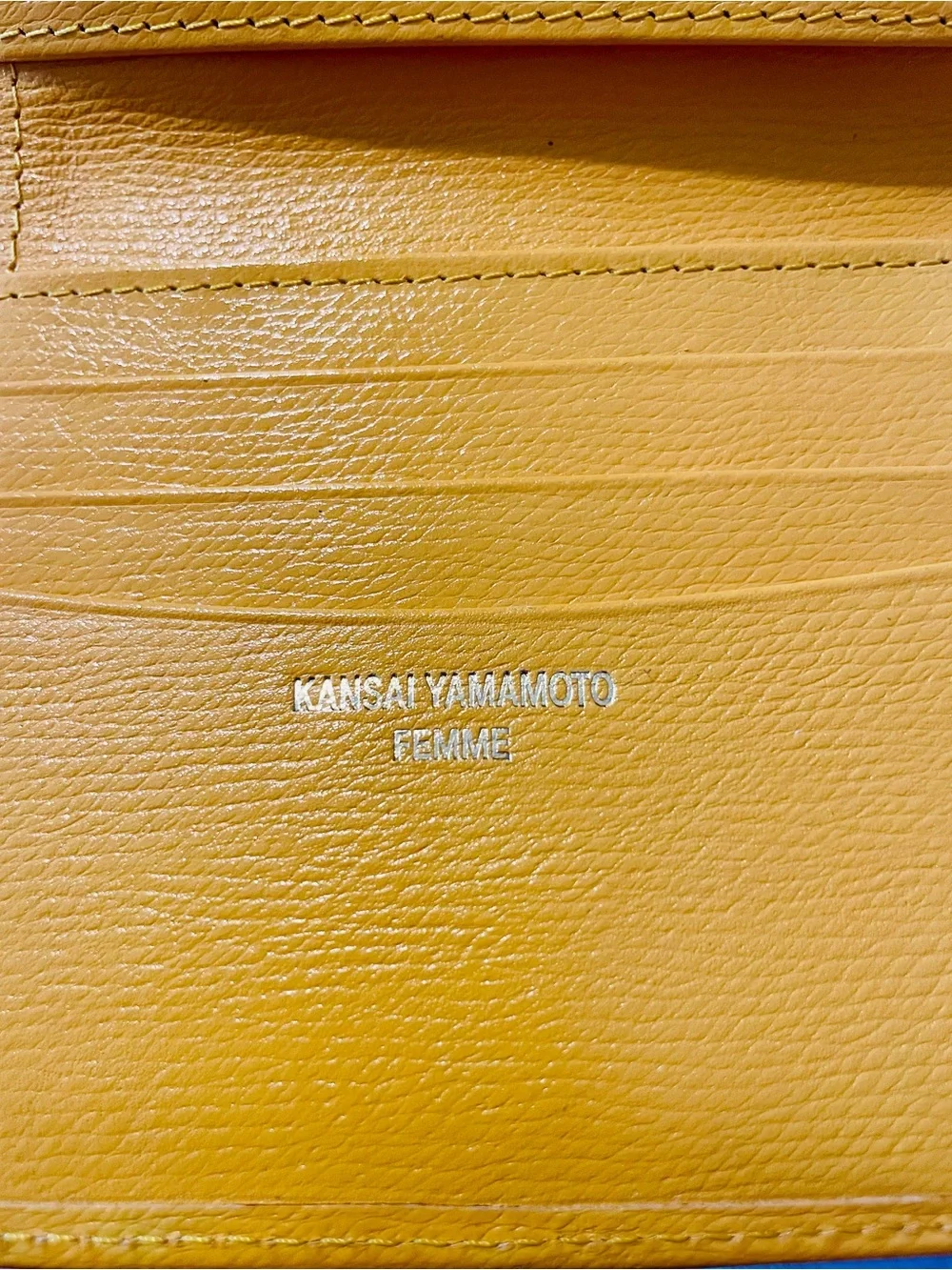 Kansai Yamamoto Femme Yellow Leather Wallet